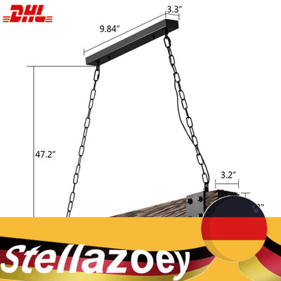 37,4'' Bauernhaus Rustikal LED Pendelleuchte Loft Hängelampe Holz Deckenleuchte