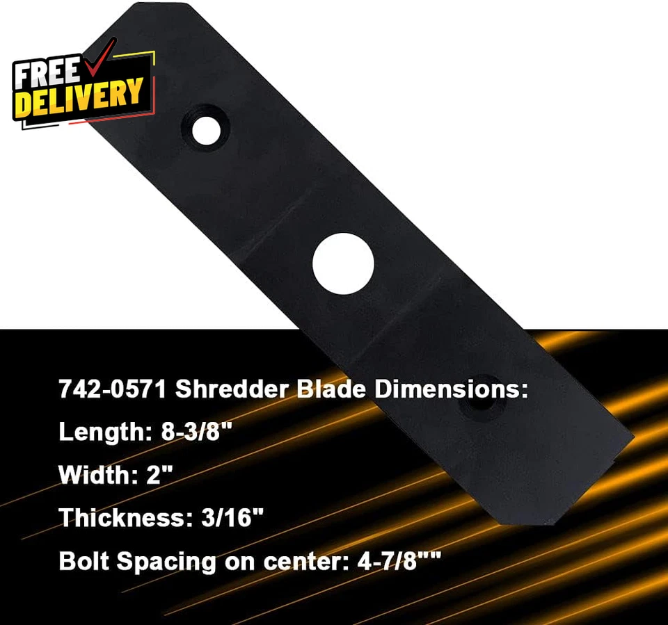 781-0490 742-0571 Häcksler/Schredder Messer Kit kompatibel mit Mtd/Troy-Bilt/Cr... - Bild 3 von 4