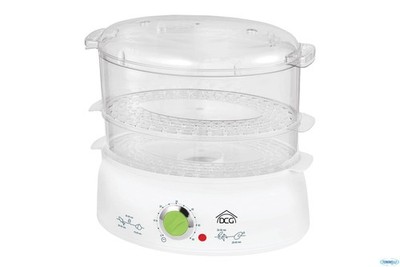Dampfgarer Eltronic DG2334 900W mit 2 Transparenten Schalen Multi Ebenen