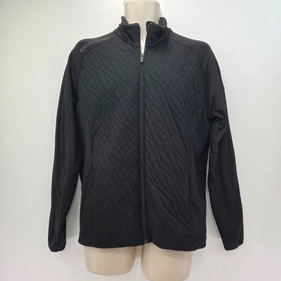 Galvin Green Golfjacke Herren Medium schwarz gesteppt durchgehender Reißverschluss