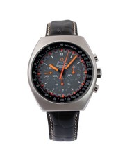 Omega Speedmaster Mkii 145-0014 Watch Grey & Orange Dial Leather Strap 1970s