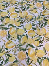 Lemon Print Tablecloth Summertime Yellow French Country 50x50