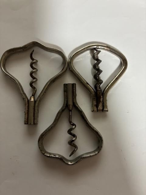 Vintage  folding bow corkscrews-lot of 3