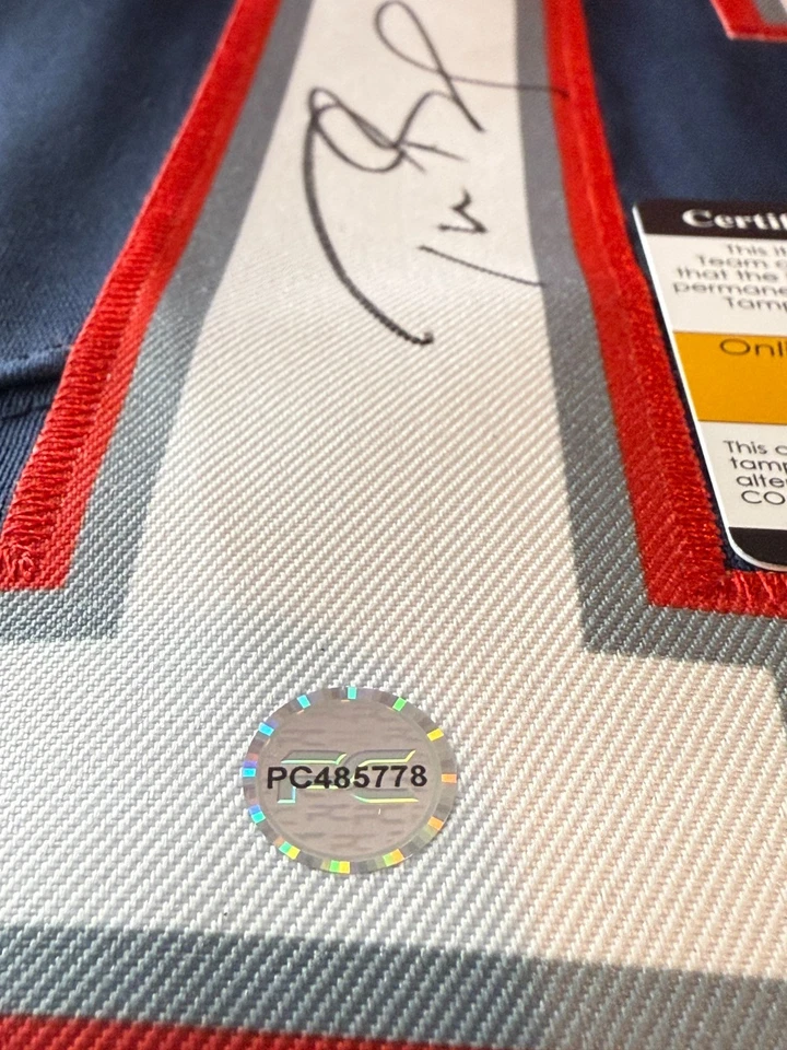 CAMISETA DE CAMPO XXL firmada por Tom Brady Blue Patriots Nike con certificado de autenticidad (CP) + ENVÍO GRATIS Foto 3 de 4