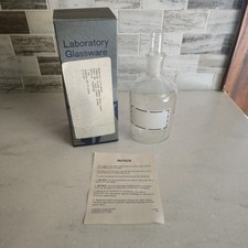 Vtg New Corning Glass Works New York 5L 480  Laboratory Apothecary Bottle Read