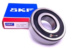 SKF 6306 2RZ Deep Groove Ball Bearing, Rubber Sealed 30x72x19 mm
