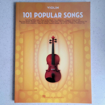 Violin 101 Popular Songs by Hal Leonard, Violin, Sheet Music, Large Paperback