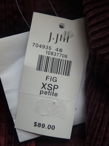J.Jill Tumbled Cord Jacket XSP NWT $89 Boyfriend Jacket FIG - Picture 3 of 10