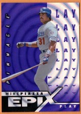 Mike Piazza Pinnacle 1997 All Star Epix Play Purple #E19 Los Angeles Dodgers
