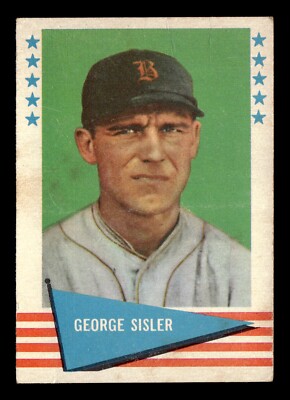 George Sisler 1961 Fleer Baseball Greats (F418-3) #78 St. Louis Browns GD-VG