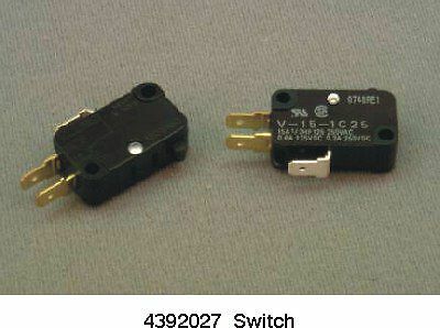 Genuine 4392027 Whirlpool Microwave Door Interlock Switch Kit (2 Pack)