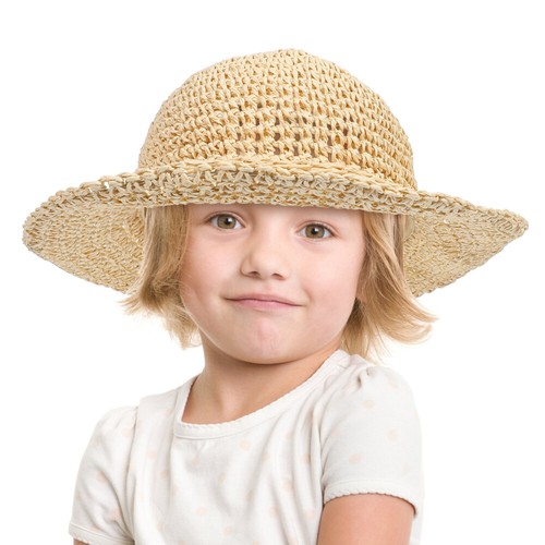 Girls Kids Straw Sun Hat Kids Woven Hat Kids Beach Hat Travel Hat