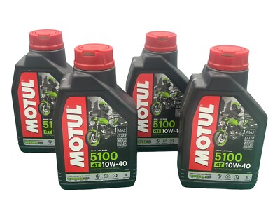 4 Motul 5100 4T 10W40 Technosynthese Ester 4-Stroke 4L Engine Motor Oil 4 x 1L