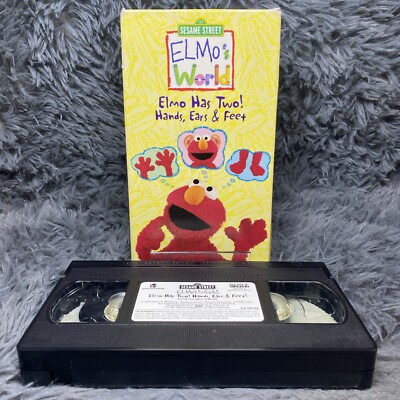 Elmo Has Two Hands Ears and Feet VHS Tape 2004 Sesame Street Jim Henson Cartoon
