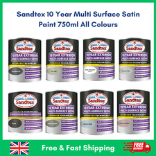 Sandtex 10 Year Multi Surface Satin Paint 750ml All Colours