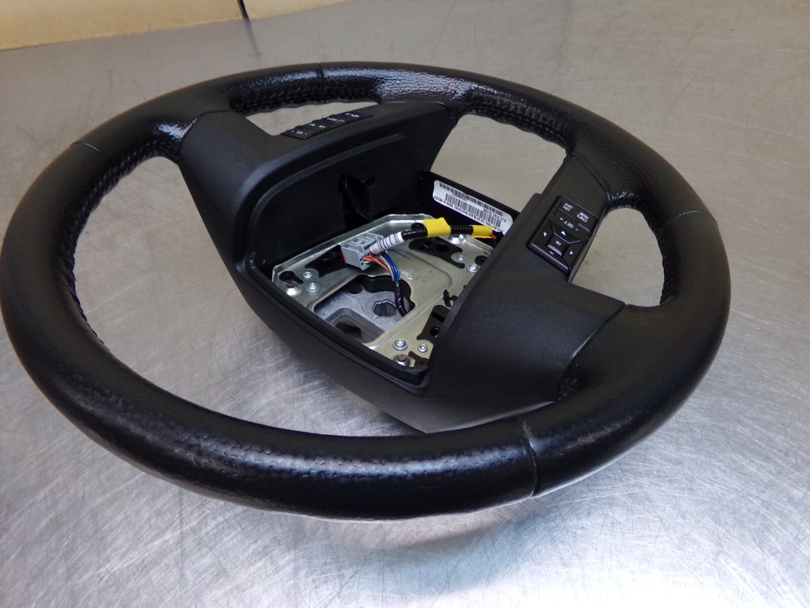 Ford F150 Leather Steering Wheel F150 0914 Black Leather eBay