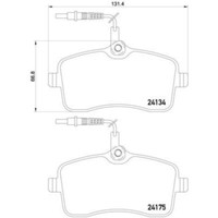 Brembo Bremsbelagsatz Scheibenbremse Vorne FüR Peugeot 407 SW 2.0 Hdi 135