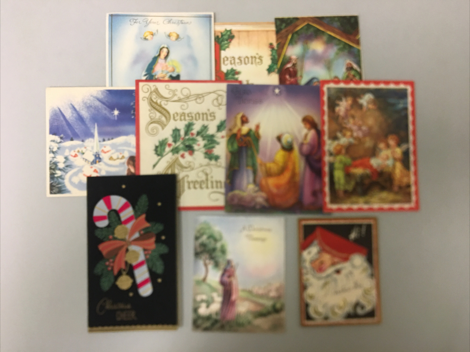 Lot Of 10 Used Vintage Christmas Cards eBay