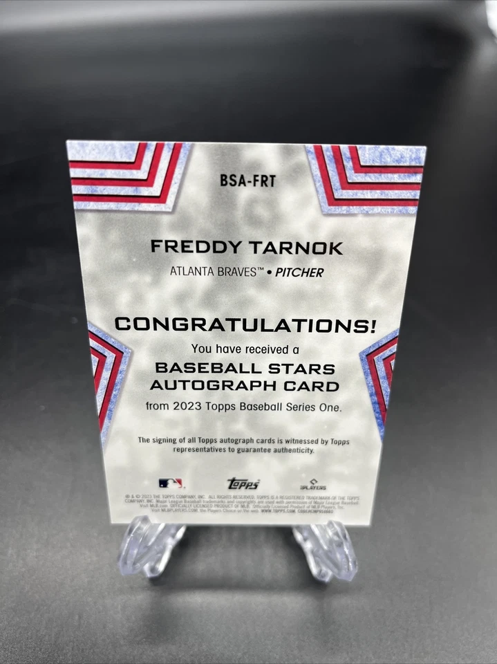 2023 Topps Baseball Stars Auto #BSA-FRT Freddy Tarnok RC ~ Braves/A's - Lot5541 - Image 2 of 2