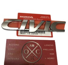 96-00 Oem Honda Civic Rear Emblem Badge Jdm Usdm Hatchback Sedan Coupe Ek 97 98