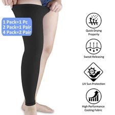 Copper Infused Leg Brace Knee High Compression Sleeve Socks Support Pain Relief