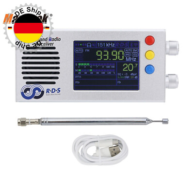 HamGeek TEF6686 Pro Full Band Radio V1.18 with 3.2'' LCD for SW MW LW FM AM#DE