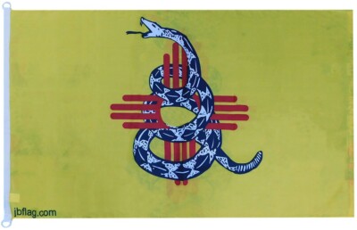 3x5 New Mexico Gadsden 3'x5' 100D Woven Poly Nylon Flag Banner Plastic Grommets