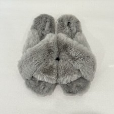 Dolce Vita Faux Fur Grey Pillar Criss Cross Sippers Women’s Size 9