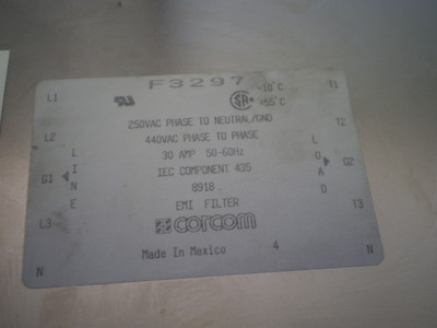 Corcom F3297 Emi Filter 30amp >