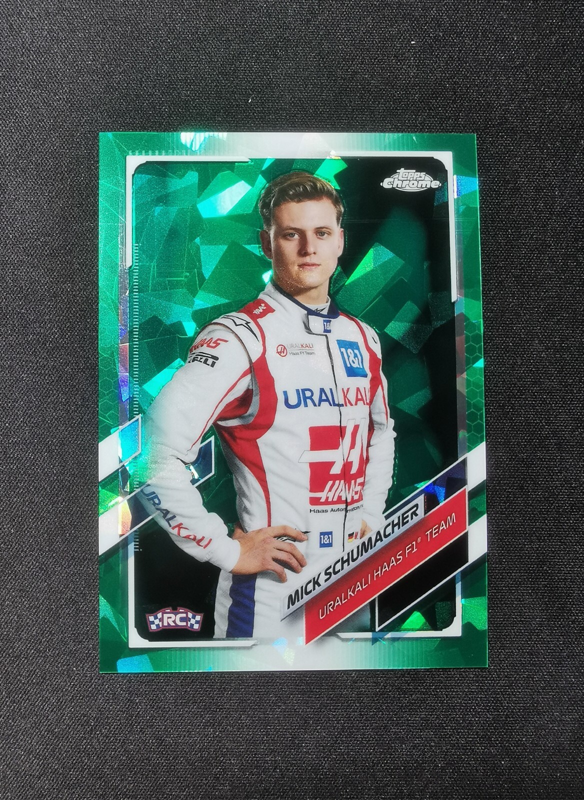 2021 Topps Chrome Sapphire Formula 1 F1 Mick Schumacher RC #17 Green /75