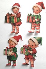 3D UPick Christmas Elves Boys Toddlers Scrapbook Card Embellishment 3795