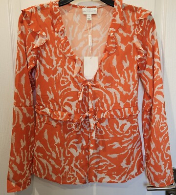 Pretty Lavish blouse , size uk 6, euro 34, zebra orange, brand new with tag's 