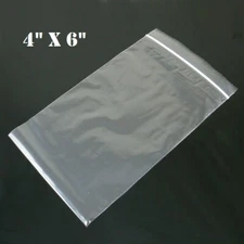 200 - 4X6 Zipper Bags, 2mm Thick, Zip Bags, Plastic Zipper Bags