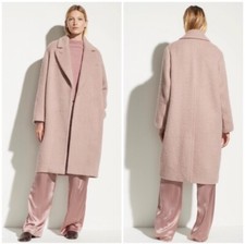 Vince Texture Wool Alpaca Long Coat Mauve Orc...