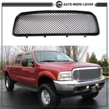 For Ford F250 F350 1999-2004 Front Upper Grille Glossy Black Honeycomb Mesh