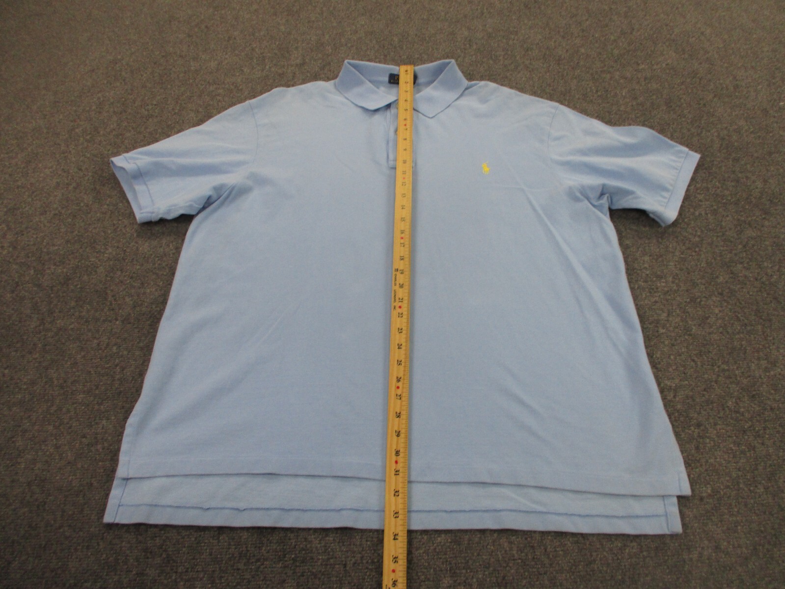 Polo Ralph Lauren Camicia Meds 2XB Blu Pony Logo Golf Vestibilità Classica Preppy Adulto