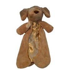 Baby Gund Huggybuddy Spunky Plush Puppy Dog Security Lovey Beige With Satin