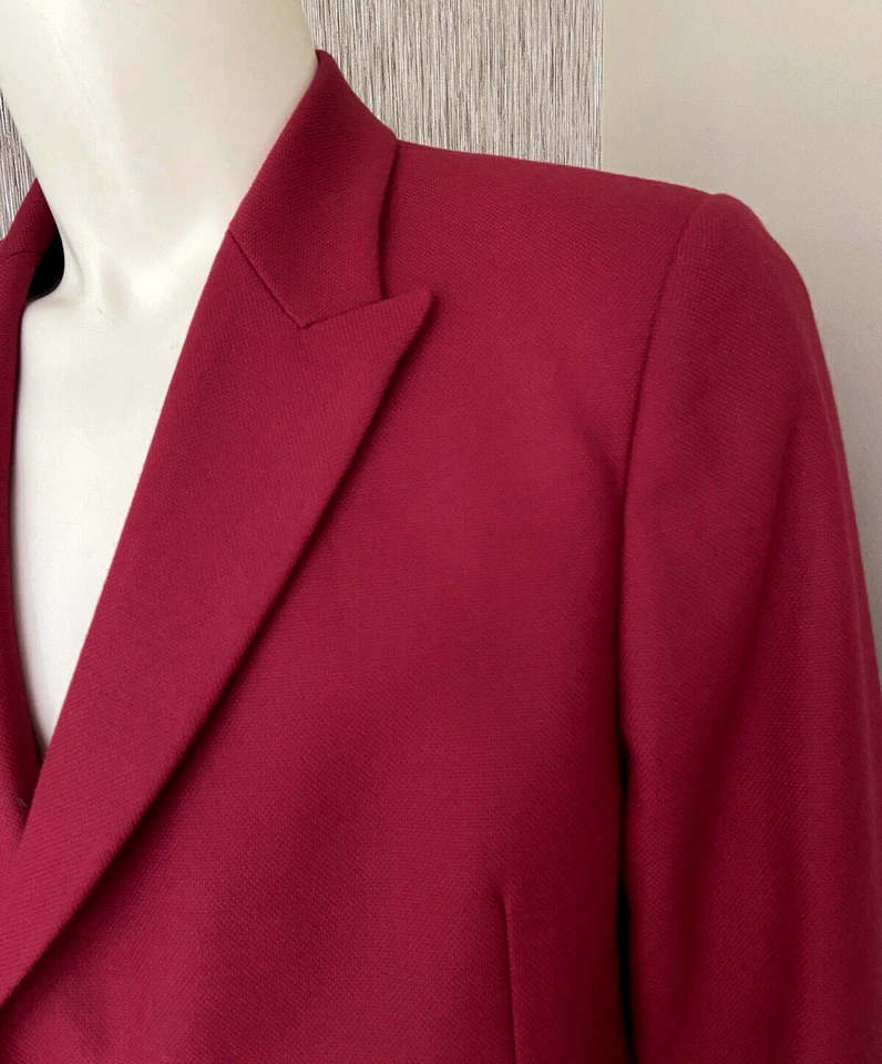 PAUL SMITH BERRY RED EPSOM COAT SIZE 42R RETAIL £900 MADE IN ITALY BNWT - Image 3 of 4