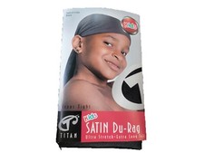 2pc Breathable Tie-Down KIDS Juniors DURAG Do Rag Stocking Cap Hair Wave 11206