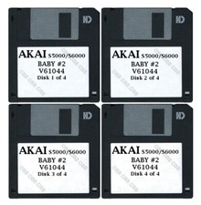 Akai S5000 / S6000 Set of Four Floppy Disks BABY 2 V61044