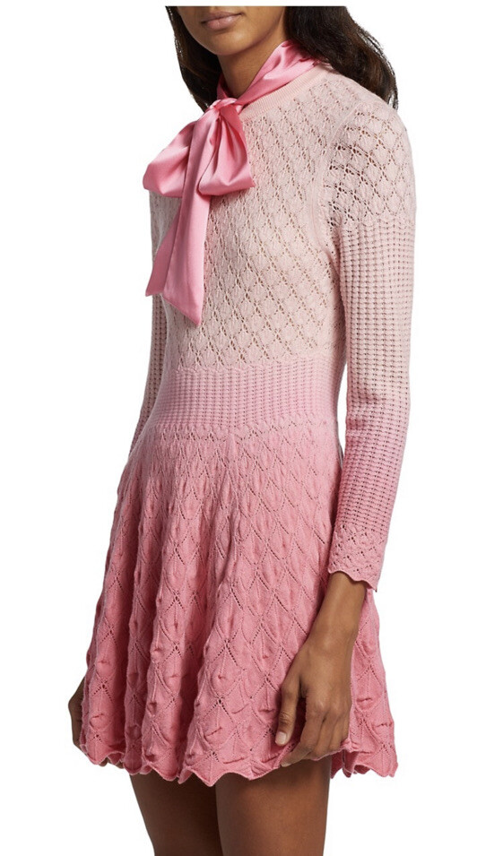 gin pointelle lace mini dress Alice + Olivia Gin Pointelle Lace Mini Dress Size S NWOT