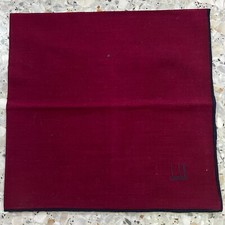 MEN HANDKERCHIEF COTTON VINTAGE POCKET SQUARE 18" CLASSIC ART CHERRY RED PLAIN