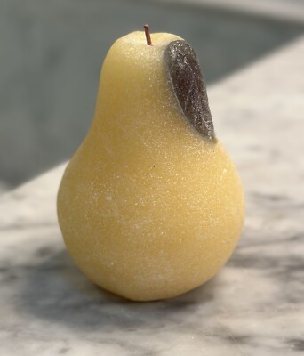 Threshold SUGARED PEAR FIGURAL SCULPTED CANDLE Target Yellow TABLE DECOR Fruit