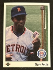 1989 Upper Deck Gary Pettis Baseball Card #117 Tigers OF VG O/C