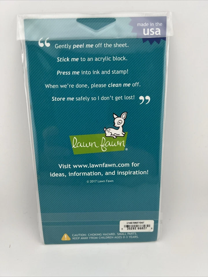 Estampillas adhesivas transparentes de fiesta de bosque cervatillo césped otoño animal Foto 2 de 3