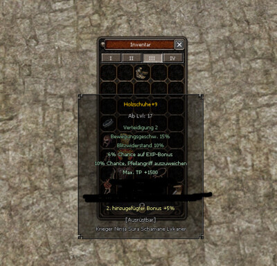 Metin2 [Ruby]Chimera. Holzschuhe+9 Exp Bonus / 1,5k TP, 10% Pfeile / +6/7 Boni
