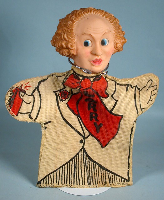 19501960s Three Stooges Larry Fine Original Hand Puppet Ideal Toy Corp