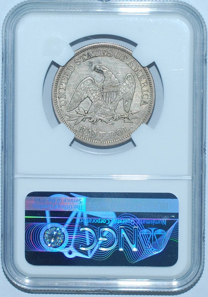 1857 P NGC AU55 Seated Liberty Half Dollar - Image 2 of 2