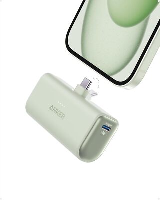 Anker iPhone 15 Portable Charger Pocket Power Bank Built-in USB-C Connector22.5W