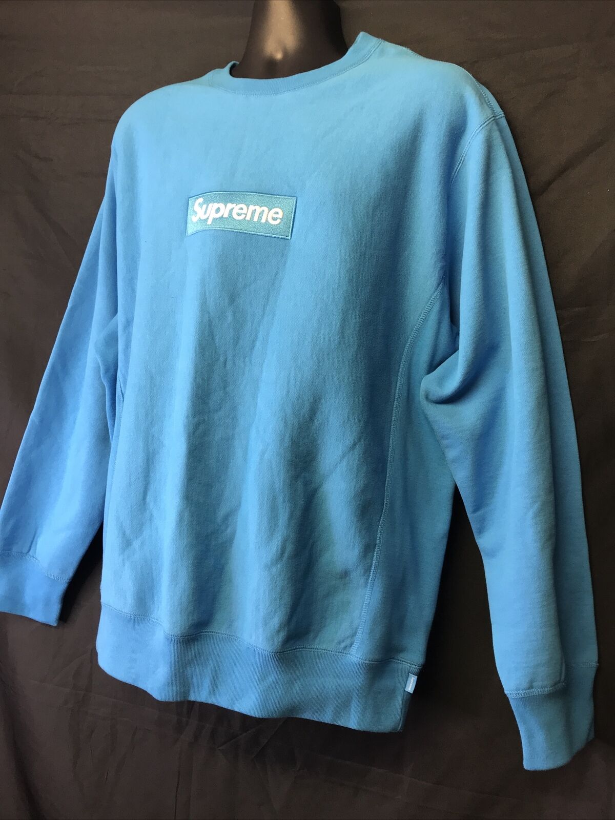 Supreme Box Logo Crewneck SIZE XL Sweatshirt BRIGHT ROYAL Blue